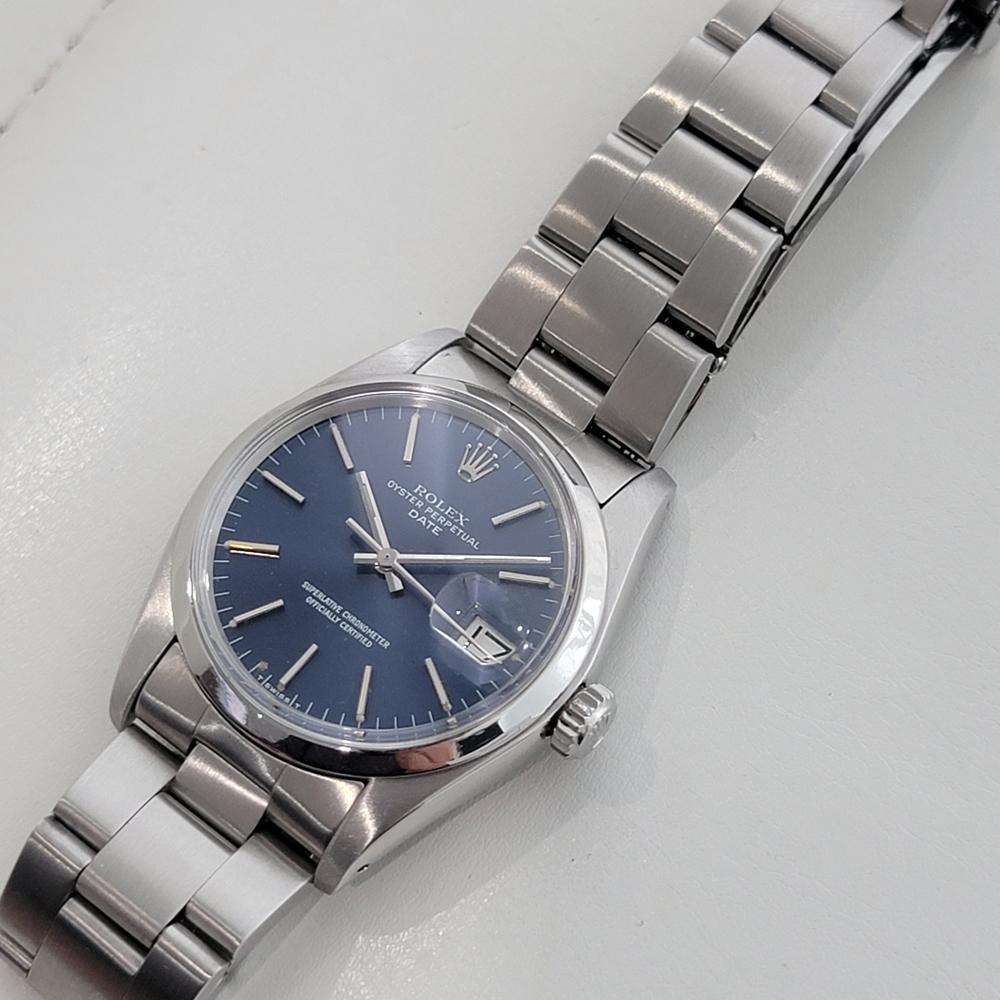 Mens Rolex Oyster Perpetual Date Ref 1500 35mm Automatic 1970s Vintage RA499 For Sale 3
