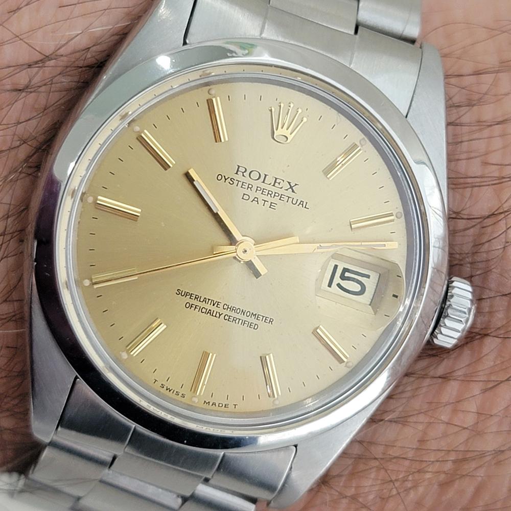 Rolex Oyster Perpetual Date Réf 1500 35 mm automatique des années 1970, vintage RA495 10