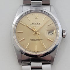 Mens Rolex Oyster Perpetual Date Ref 1500 35mm Automatic 1970s Vintage RA495