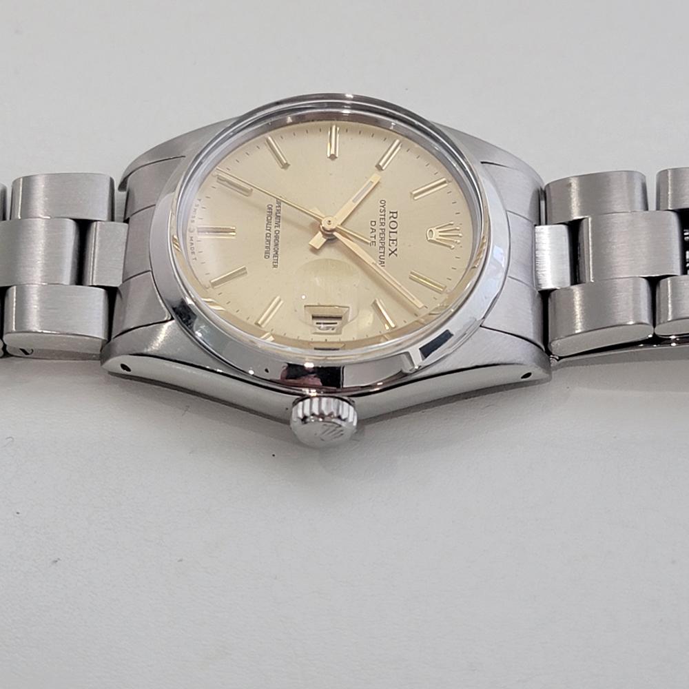Rolex Oyster Perpetual Date Réf 1500 35 mm automatique des années 1970, vintage RA495 1