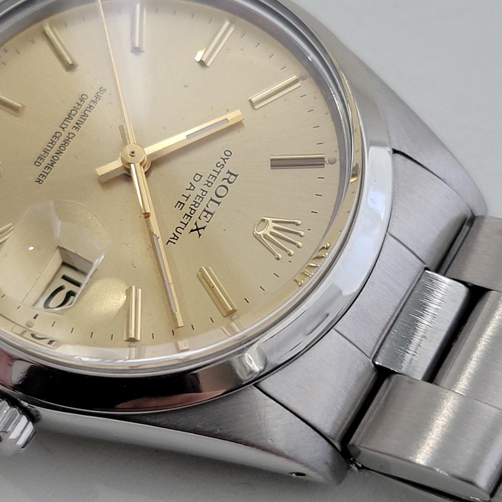 Rolex Oyster Perpetual Date Réf 1500 35 mm automatique des années 1970, vintage RA495 2