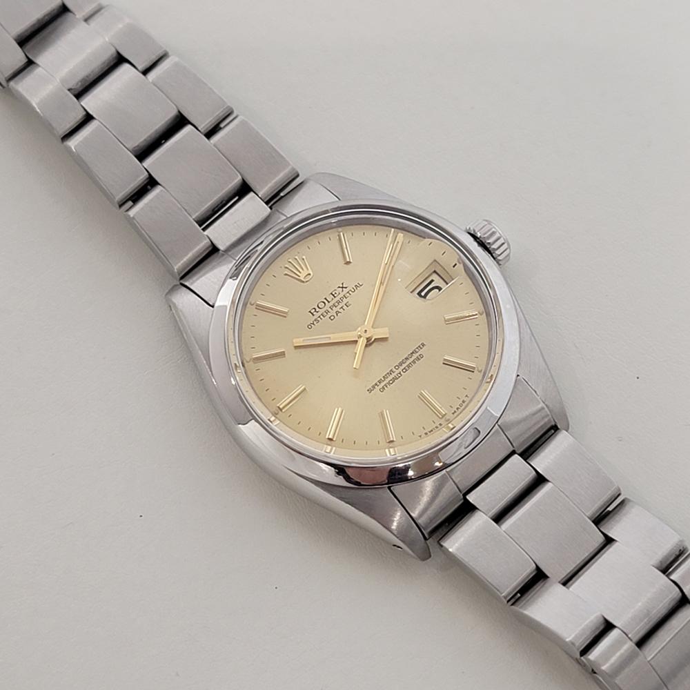 Rolex Oyster Perpetual Date Réf 1500 35 mm automatique des années 1970, vintage RA495 3