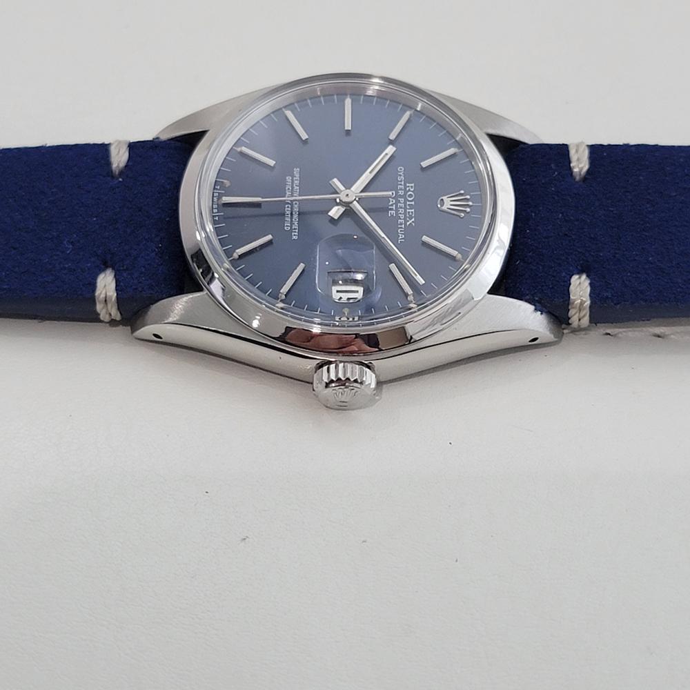 Mens Rolex Oyster Perpetual Date Ref 1500 35mm Automatic 1970s Vintage RA499 For Sale 1