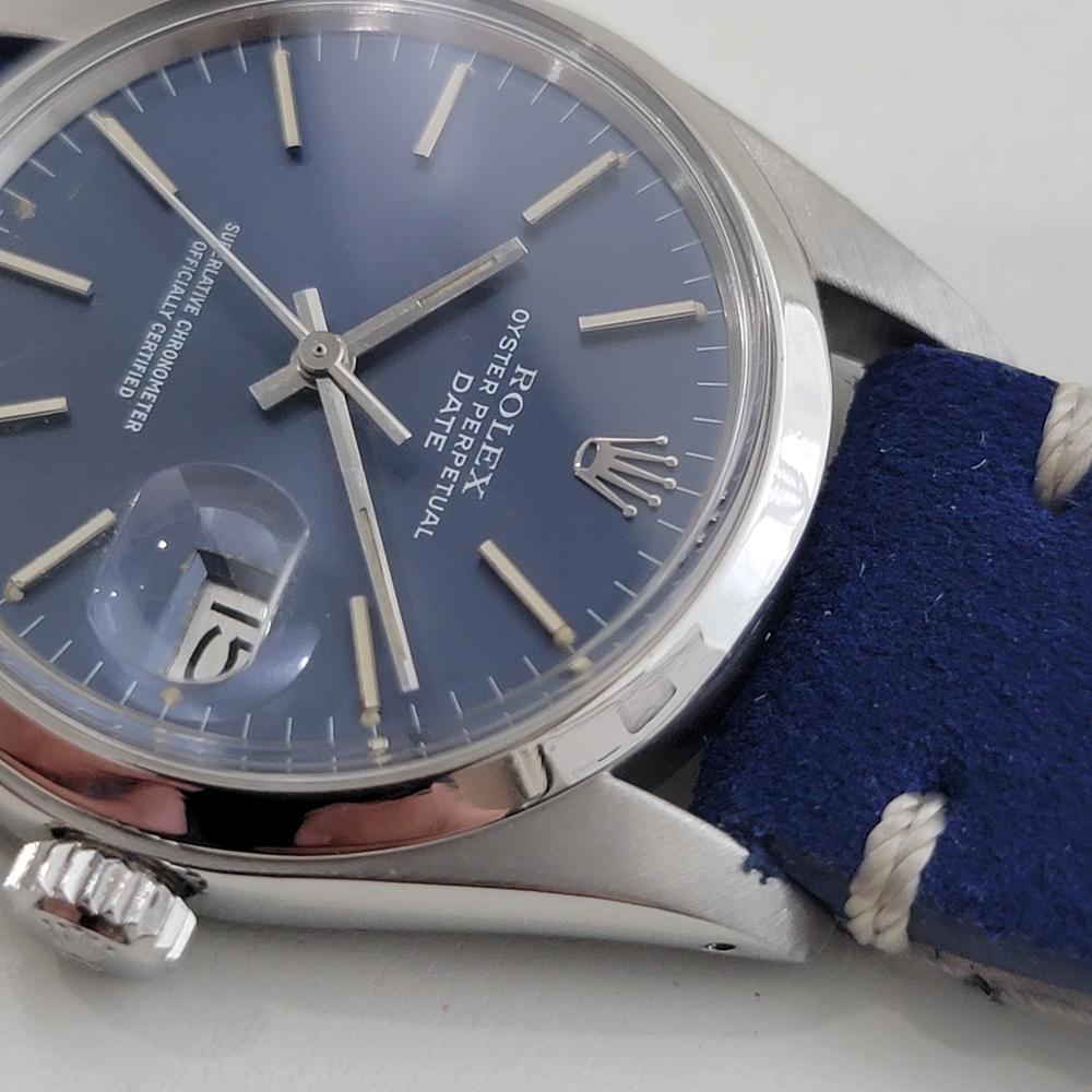 Mens Rolex Oyster Perpetual Date Ref 1500 35mm Automatic 1970s Vintage RA499 For Sale 2