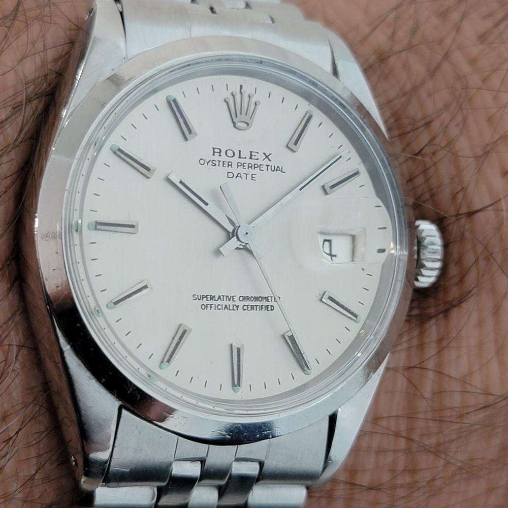 Mens Rolex Oyster Perpetual Date Ref 1500 Automatic 1960s Vintage Swiss RA259 For Sale 3
