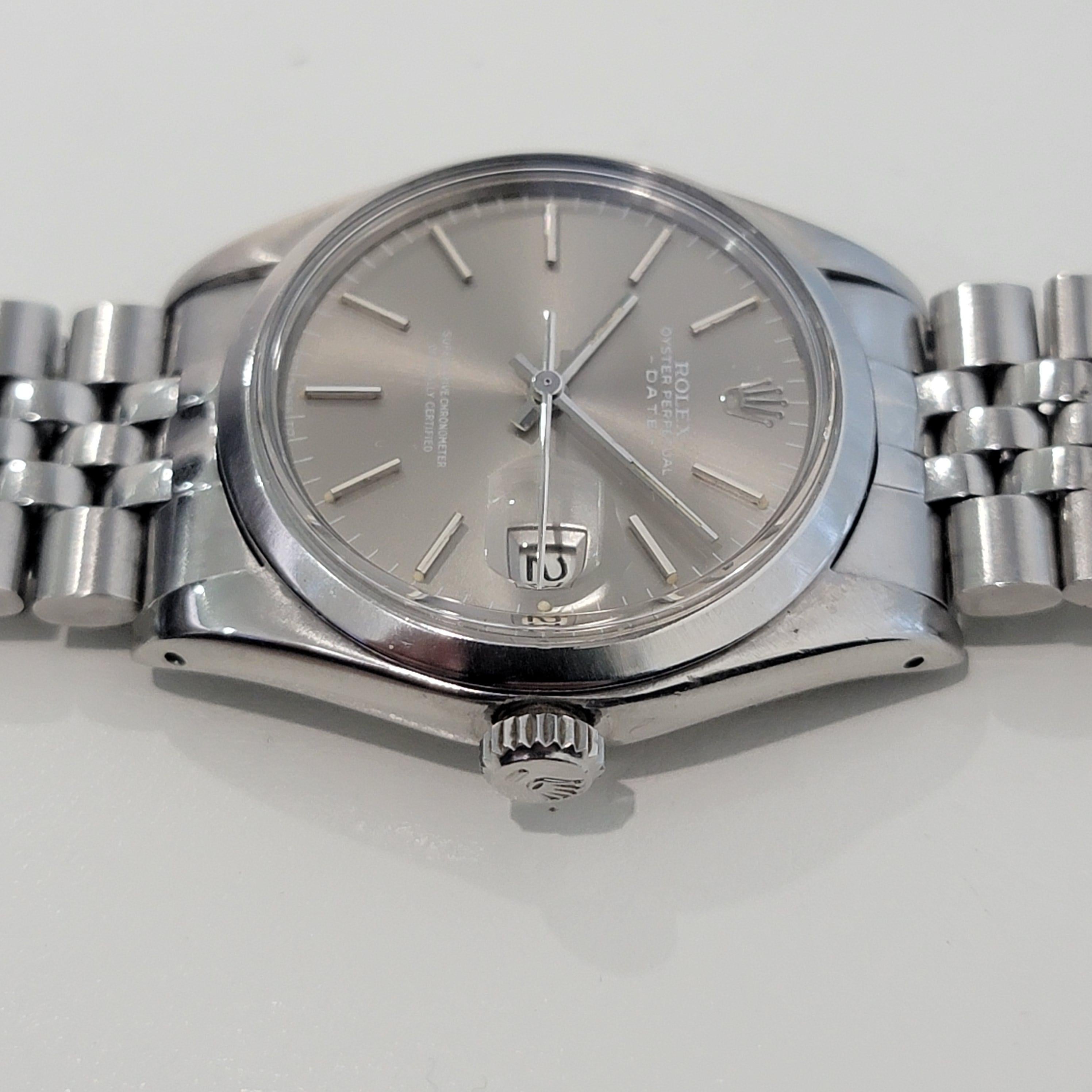Rolex Oyster Perpetual Date Réf. 1500 Automatic 1970s Vintage Lux RA293 pour hommes Excellent état à Beverly Hills, CA