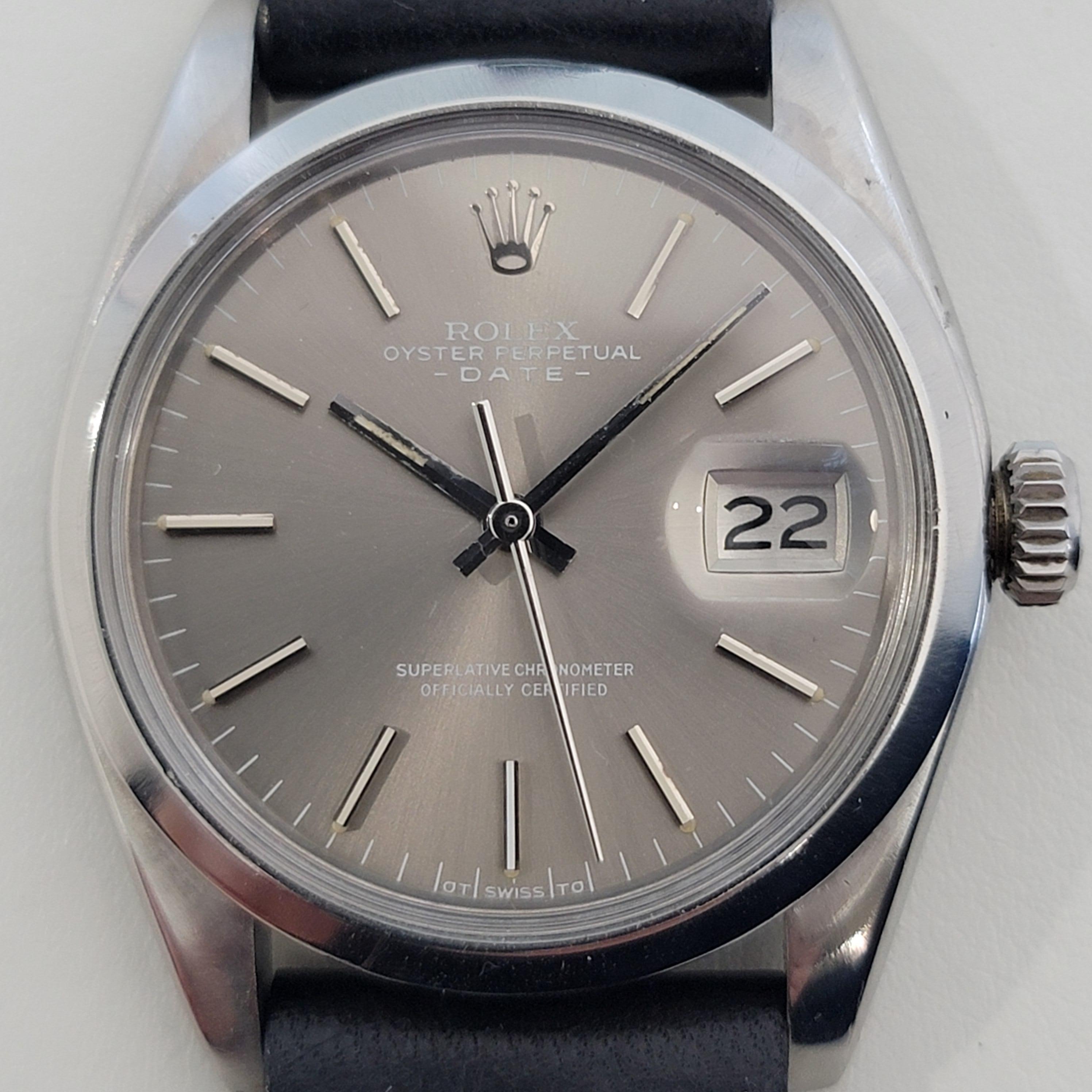 Rolex Oyster Perpetual Date Réf. 1500 Automatic 1970s Vintage RA293B pour hommes 8
