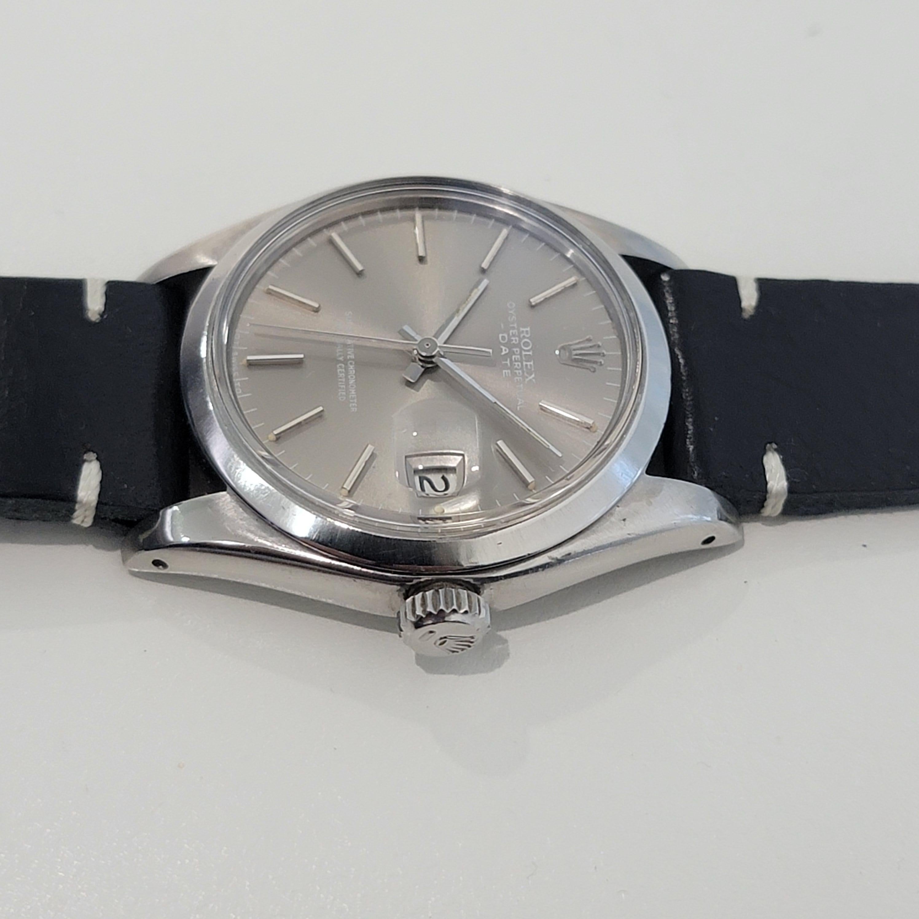 Rolex Oyster Perpetual Date Réf. 1500 Automatic 1970s Vintage RA293B pour hommes Excellent état à Beverly Hills, CA