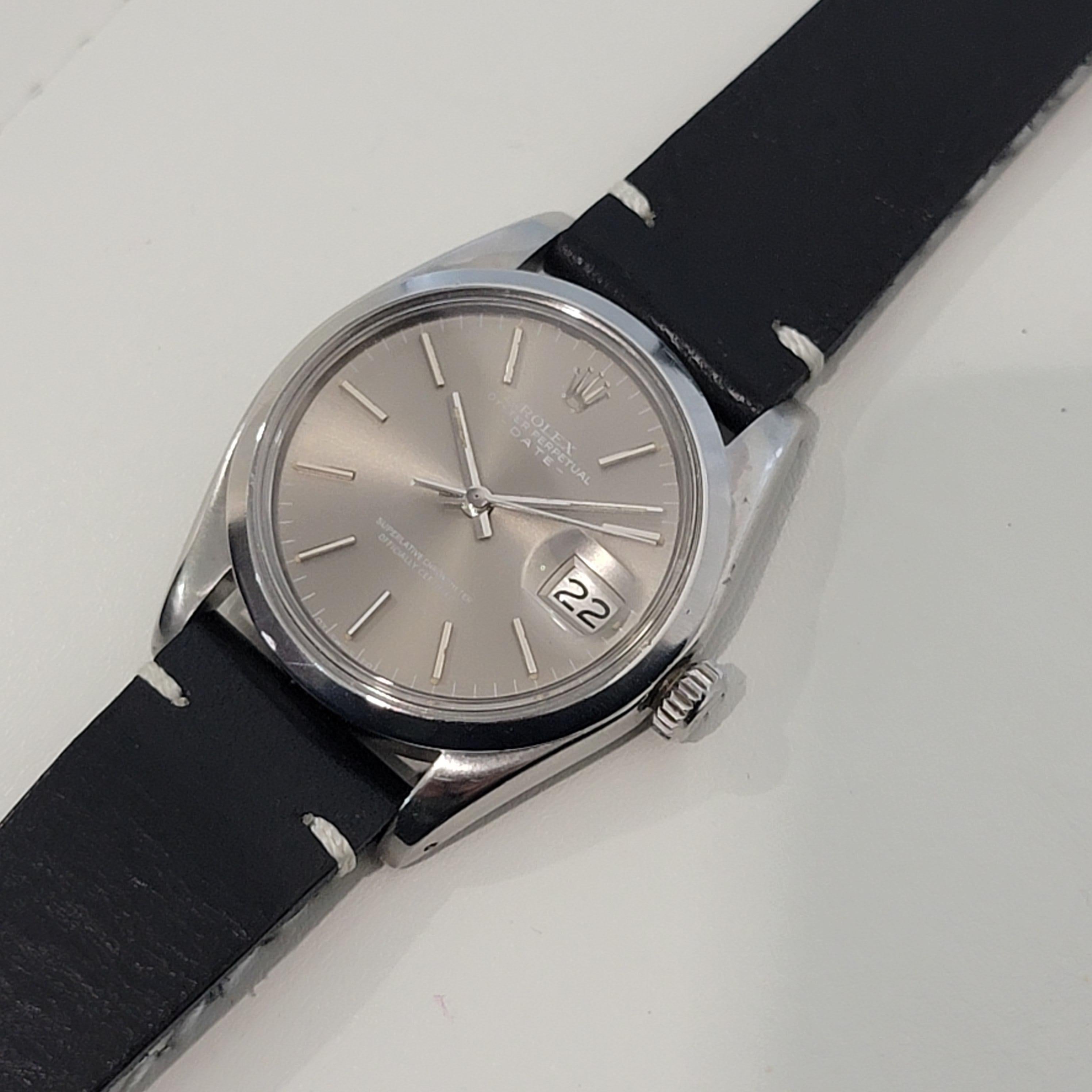  Rolex Oyster Perpetual Date Réf. 1500 Automatic 1970s Vintage RA293B pour hommes Pour hommes 