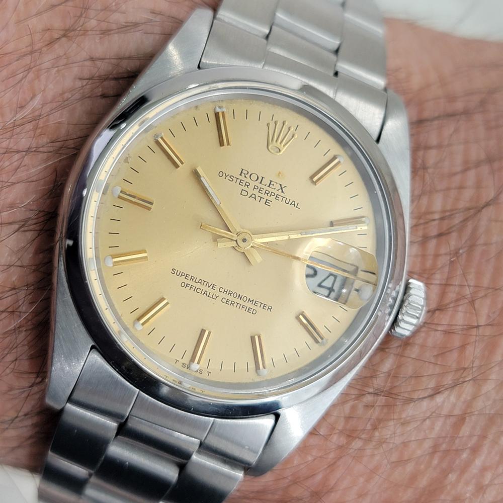 Mens Rolex Oyster Perpetual Date Ref 15000 Automatic 1980s All Original RA494 For Sale 10
