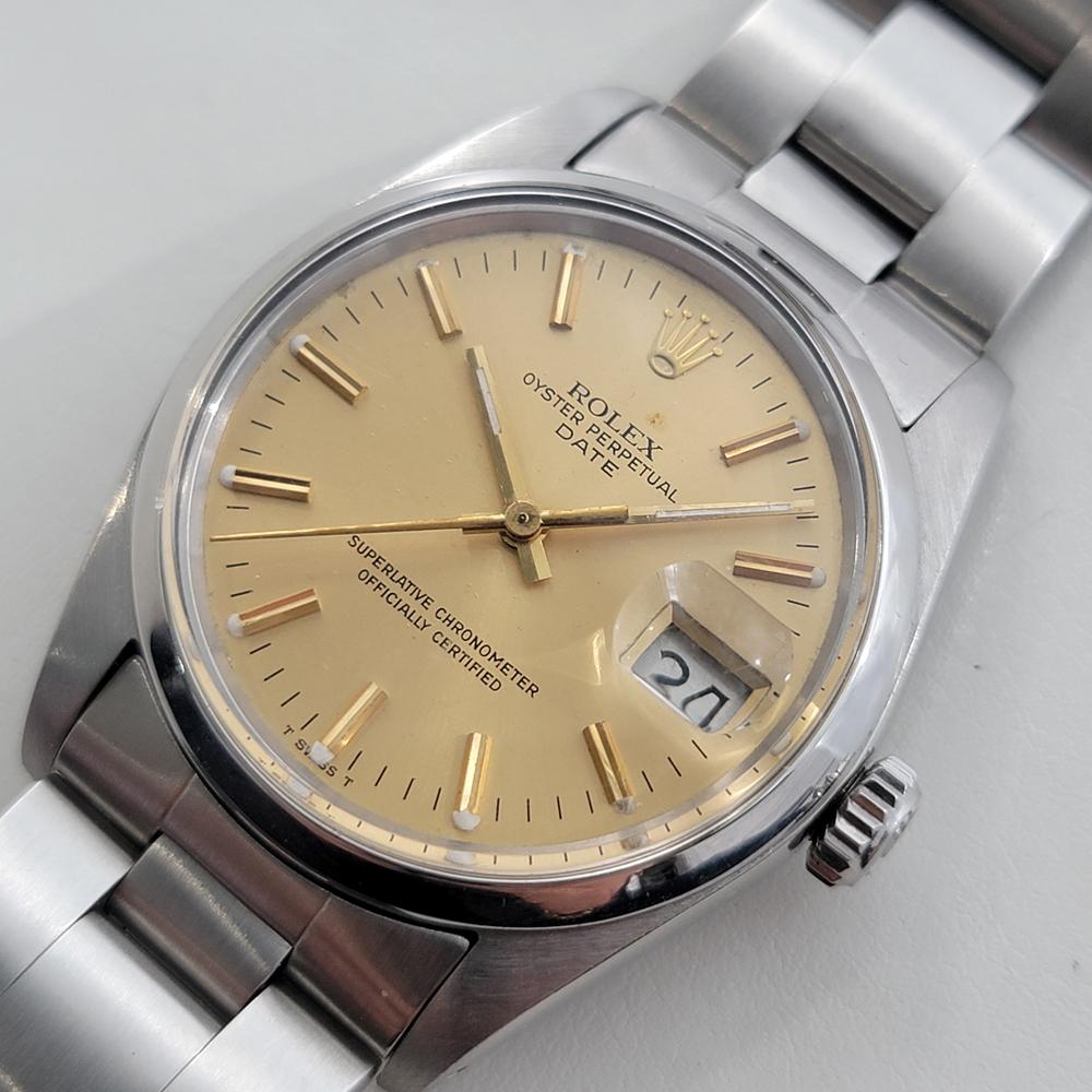 Men's Mens Rolex Oyster Perpetual Date Ref 15000 Automatic 1980s All Original RA494 For Sale