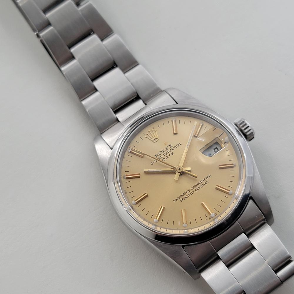 Mens Rolex Oyster Perpetual Date Ref 15000 Automatic 1980s All Original RA494 For Sale 3