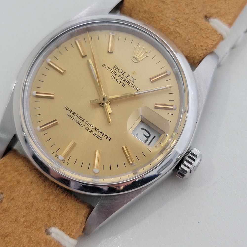 Men's Mens Rolex Oyster Perpetual Date Ref 15000 Automatic 1980s Vintage Swiss RA494B For Sale