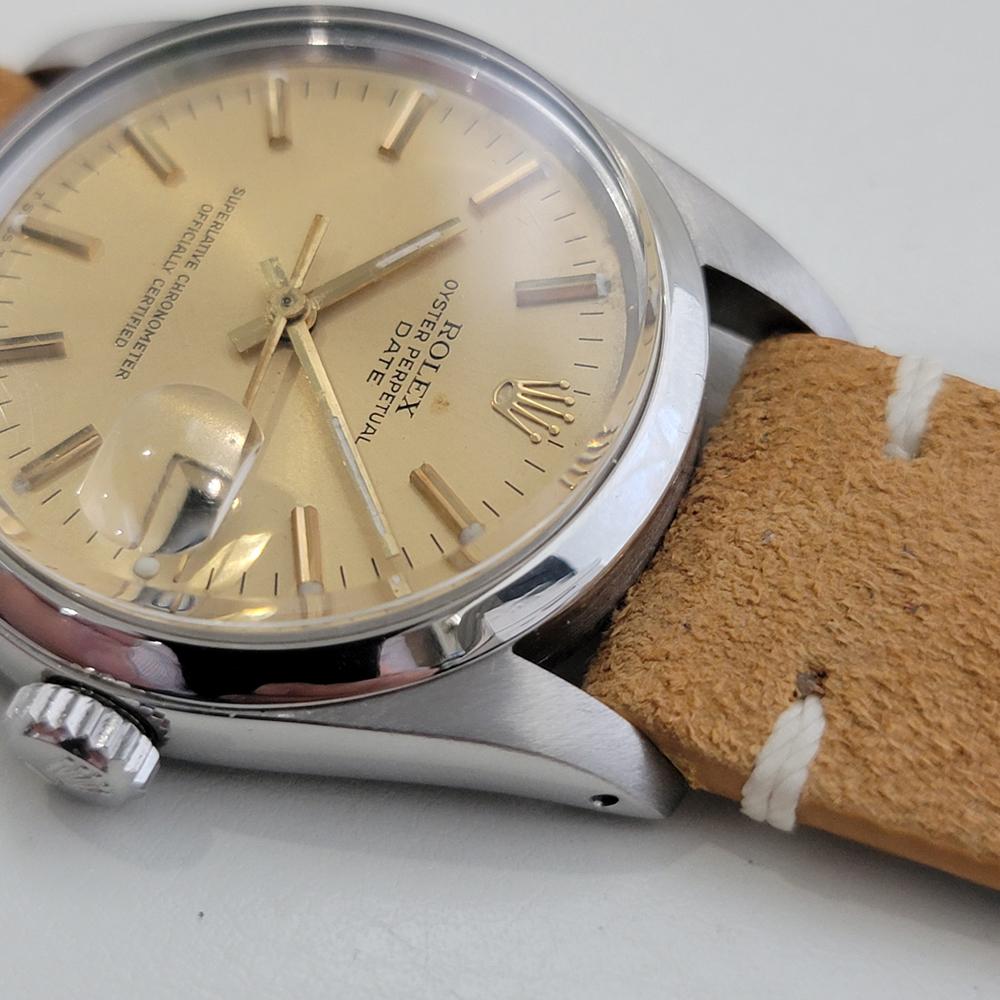 Mens Rolex Oyster Perpetual Date Ref 15000 Automatic 1980s Vintage Swiss RA494B For Sale 2