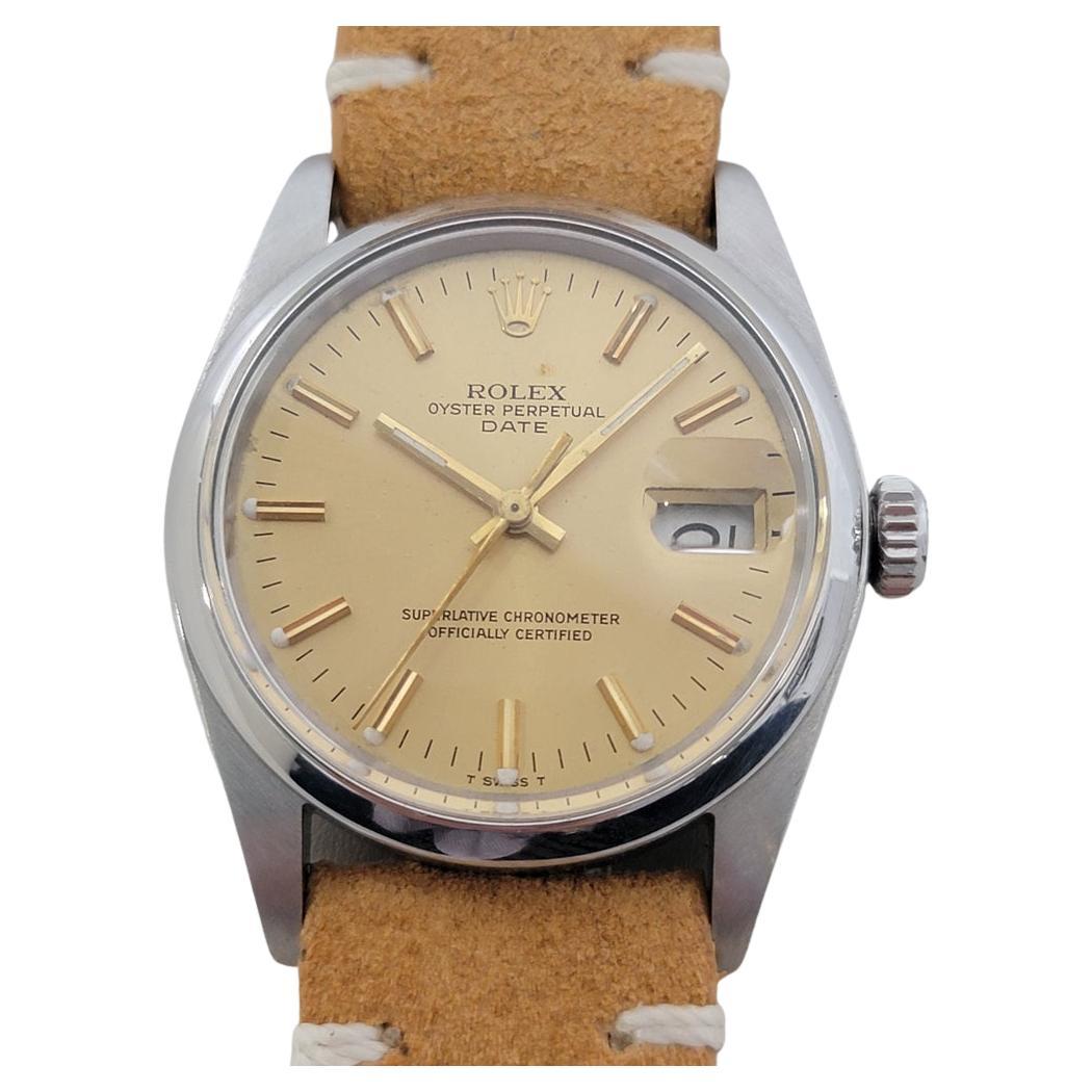 Rolex Oyster Perpetual Date Réf. 15000 Automatic 1980s Vintage Swiss RA494B