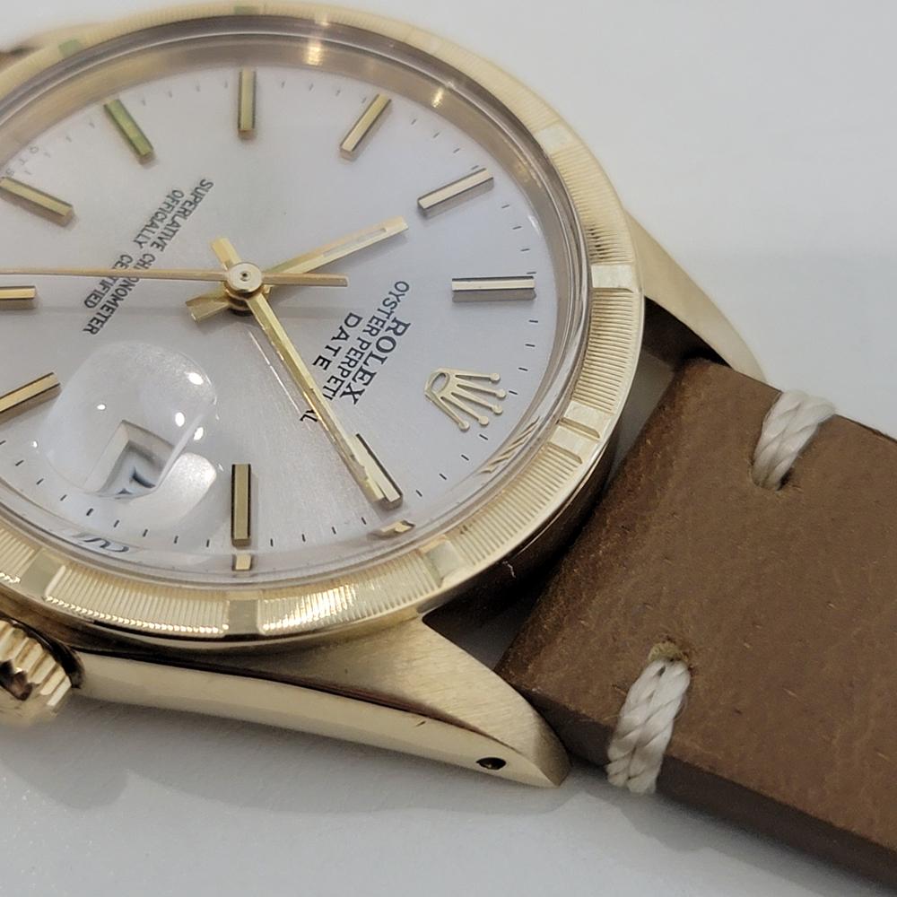 Mens Rolex Oyster Perpetual Date Ref 1501 14k Gold 35mm Automatic 1970s NA136 2