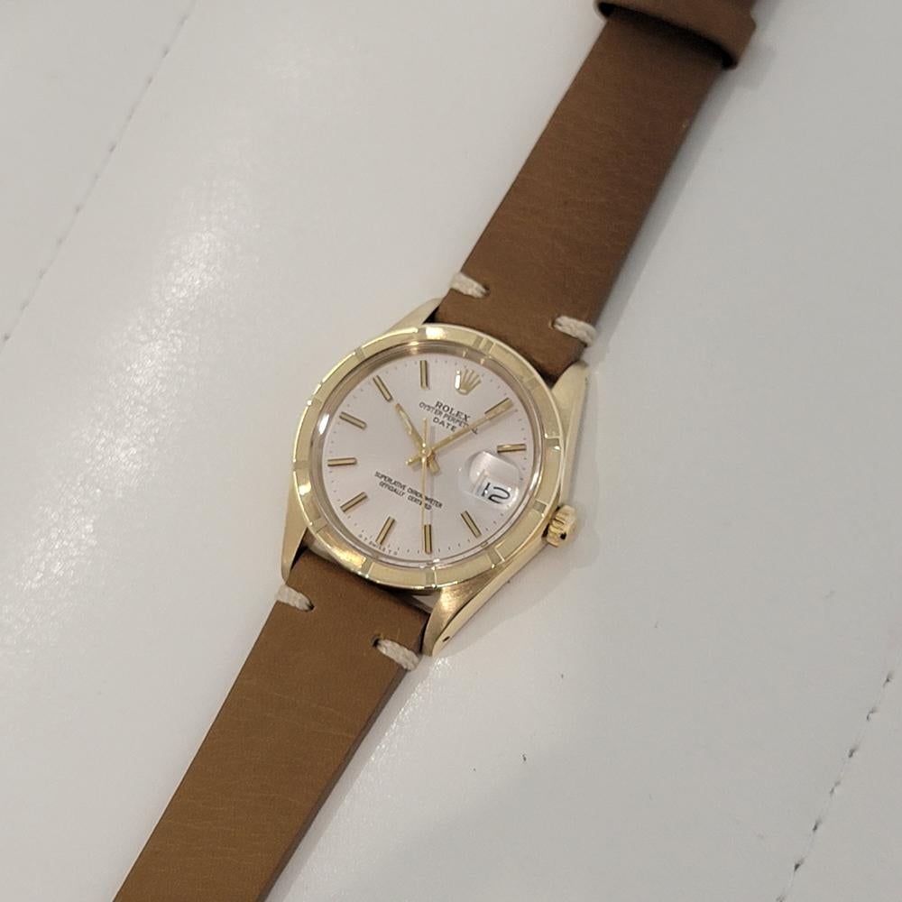 Mens Rolex Oyster Perpetual Date Ref 1501 14k Gold 35mm Automatic 1970s NA136 3