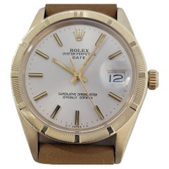 Herren Rolex Oyster Perpetual Date Ref 1501 14k Gold 35mm Automatik 1970er NA136