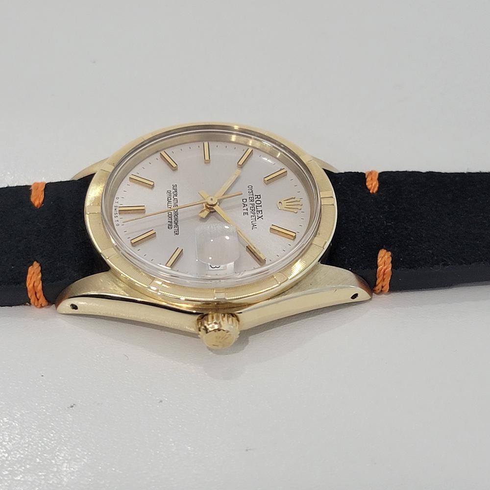 Mens Rolex Oyster Perpetual Date Ref 1501 14k Gold 35mm Automatic 1970s NA136B 1