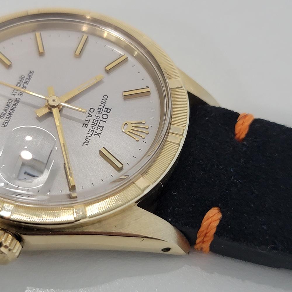 Mens Rolex Oyster Perpetual Date Ref 1501 14k Gold 35mm Automatic 1970s NA136B 2