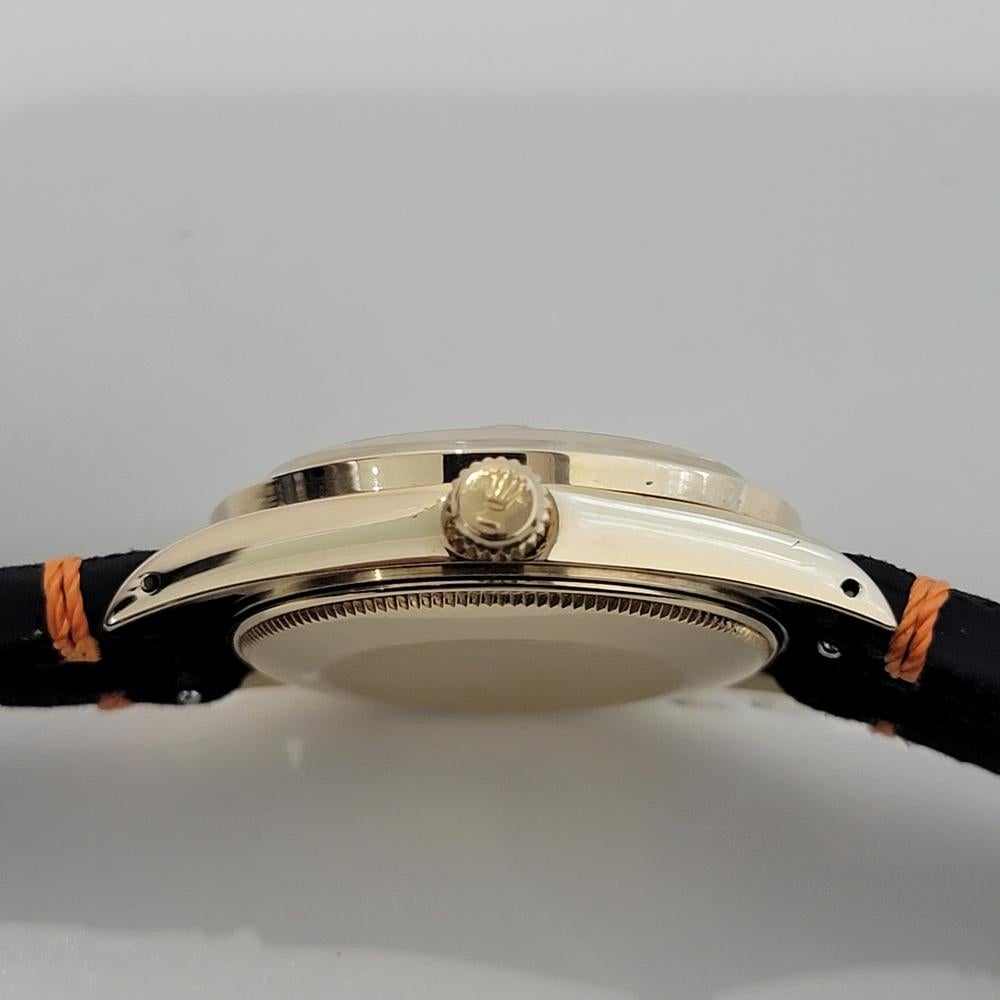Mens Rolex Oyster Perpetual Date Ref 1501 14k Gold 35mm Automatic 1970s NA136B 5