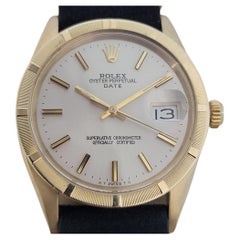 Herren Rolex Oyster Perpetual Date Ref 1501 14k Gold 35mm Automatik 1970er NA136B