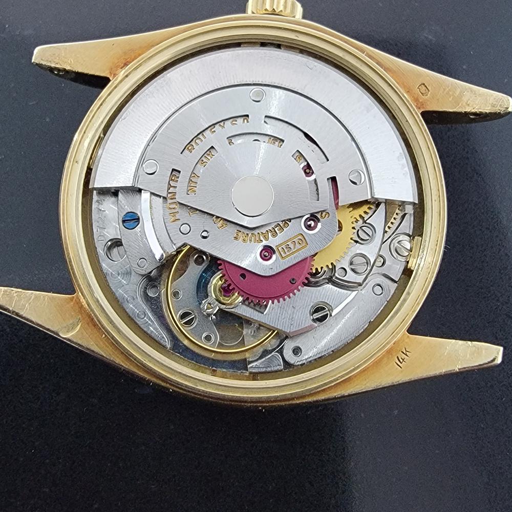 Mens Rolex Oyster Perpetual Date Ref 1501 35mm 14k Gold Automatic 1970s RA351 4
