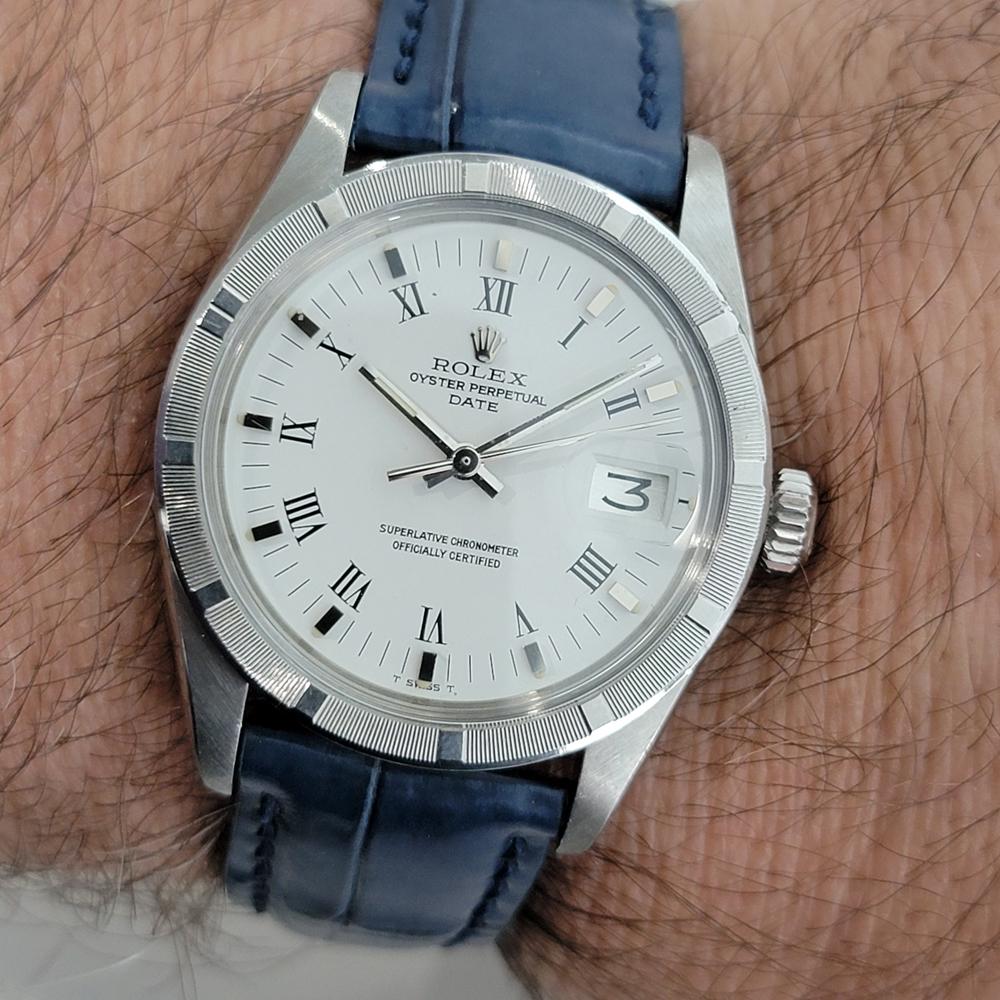 Mens Rolex Oyster Perpetual Date Ref 1501 Automatic 1970s Swiss RA322B For Sale 8