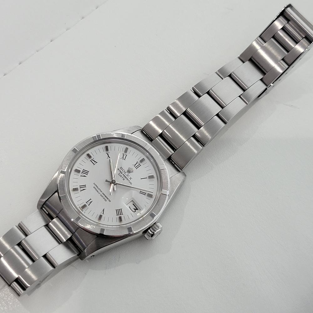 Mens Rolex Oyster Perpetual Date Ref 1501 Automatic 1970s Vintage RA322 In Excellent Condition For Sale In Beverly Hills, CA