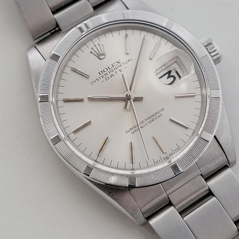 Mens Rolex Oyster Perpetual Date Ref 1501 Automatic 1970s All Original RA506 In Excellent Condition For Sale In Beverly Hills, CA