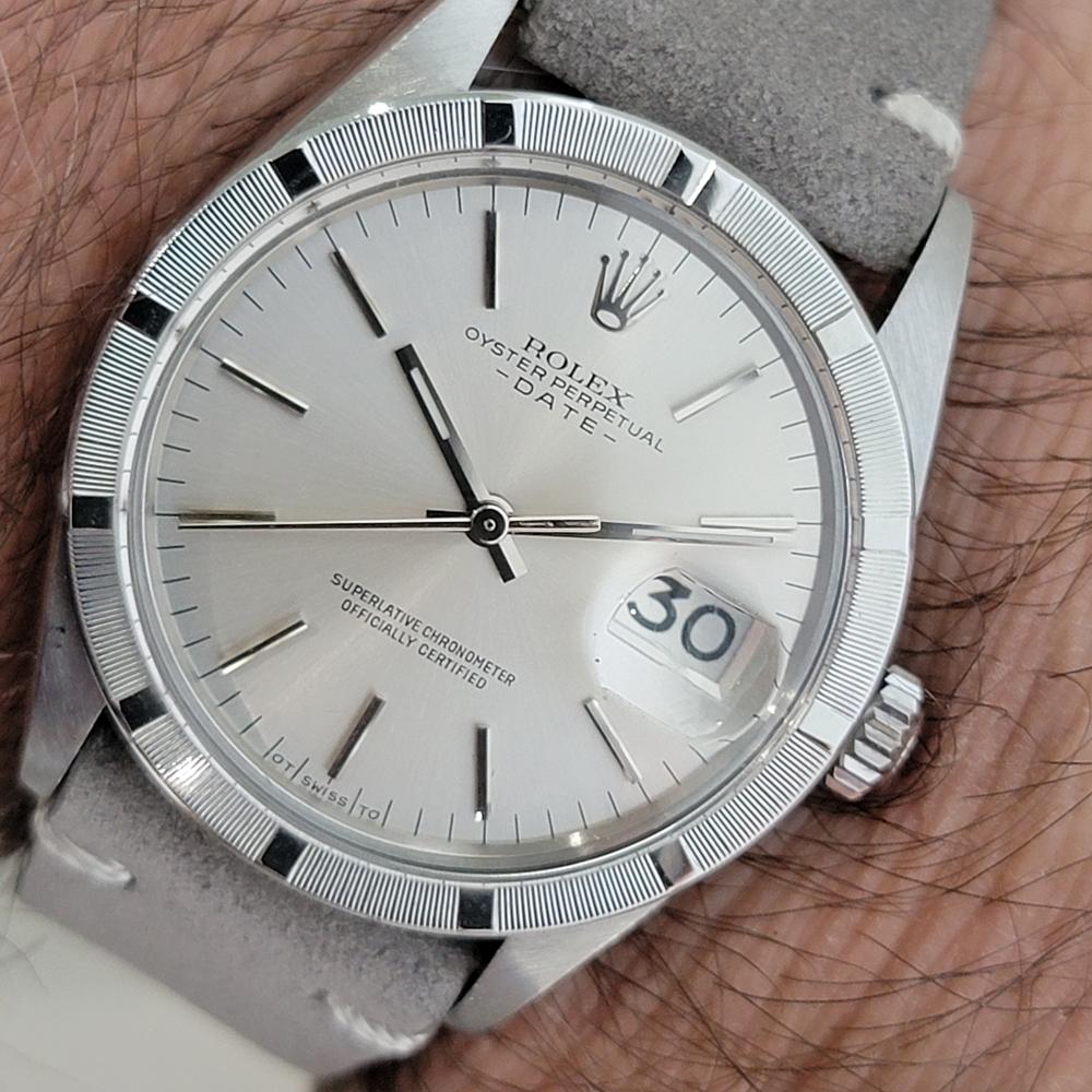 Mens Rolex Oyster Perpetual Date Ref 1501 Automatic 1970s Swiss Vintage RA506B For Sale 9