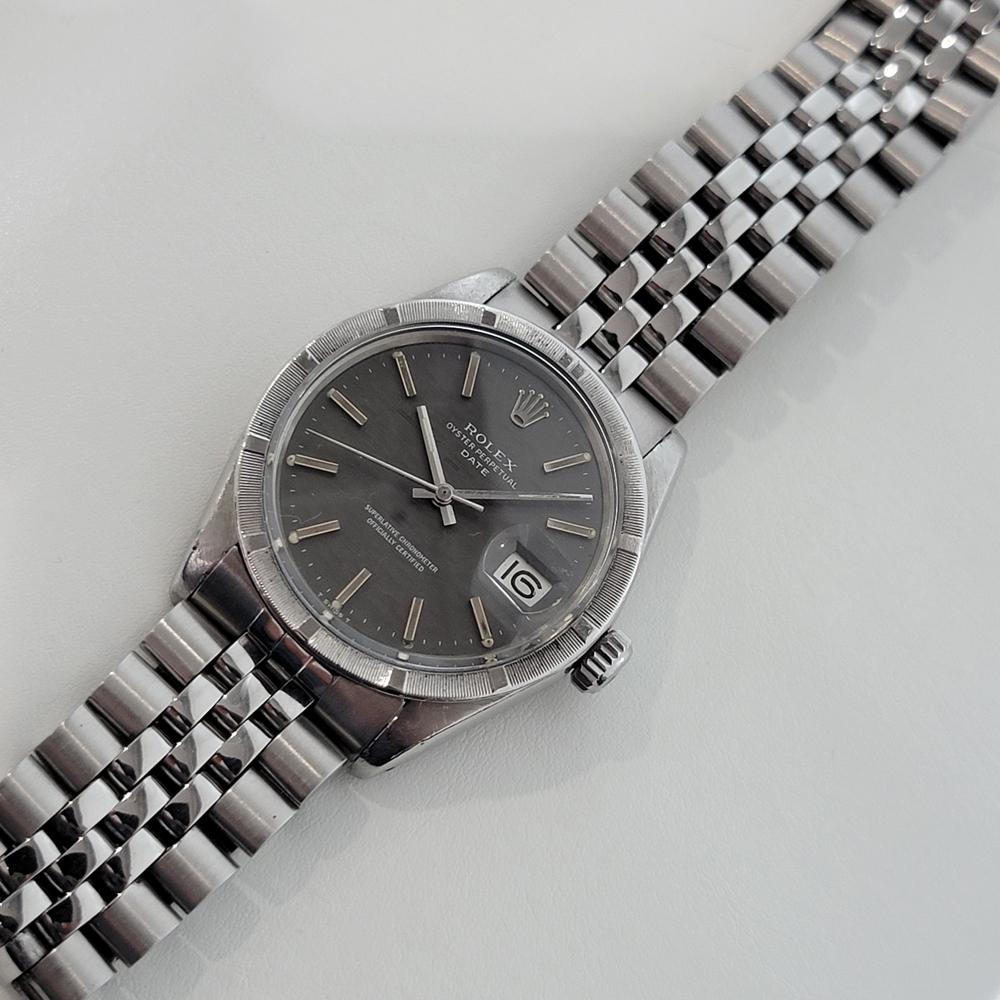 Mens Rolex Oyster Perpetual Date Ref 1501 Automatic 1970s Vintage RJC181S In Excellent Condition In Beverly Hills, CA