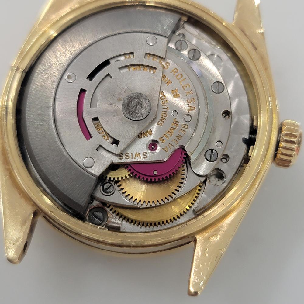 Mens Rolex Oyster Perpetual Date Ref 1501 Solid 14k Gold Automatic 1960s RA496B For Sale 7