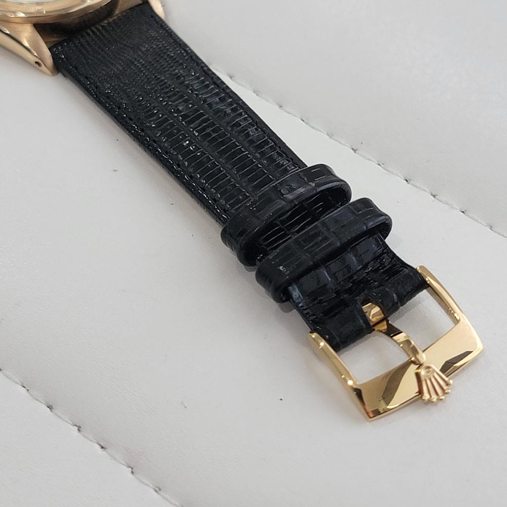 Mens Rolex Oyster Perpetual Date Ref 1501 Solid 14k Gold Automatic 1960s RA496B For Sale 4