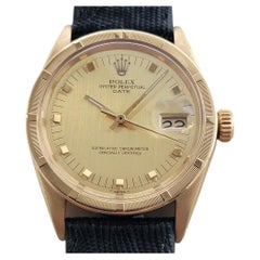 Mens Rolex Oyster Perpetual Date Ref 1501 Solid 14k Gold Automatic 1960s RA496B