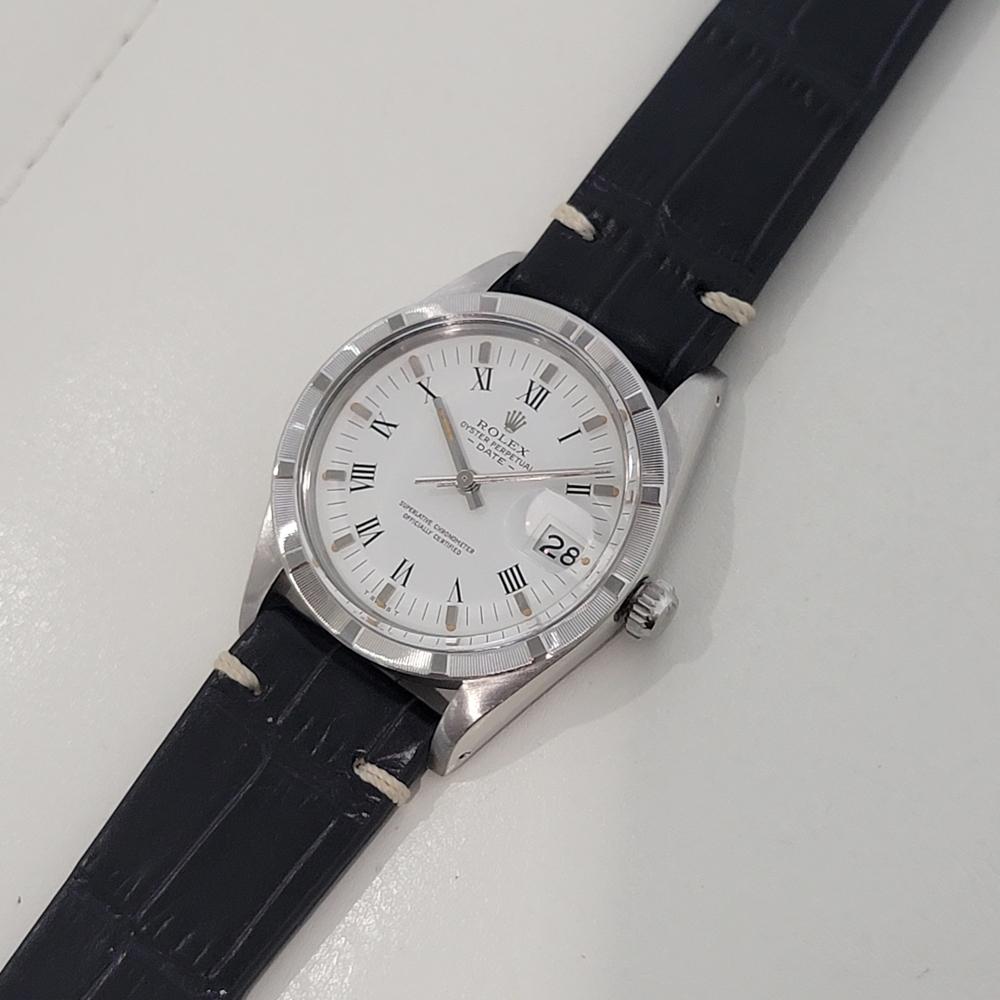 Mens Rolex Oyster Perpetual Date Ref 15010 35mm 1980s Automatic Swiss RA473B 3