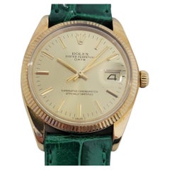 Men's Rolex Oyster Perpetual Date Ref 1503 14k Gold Automatic 1970s RJC192G