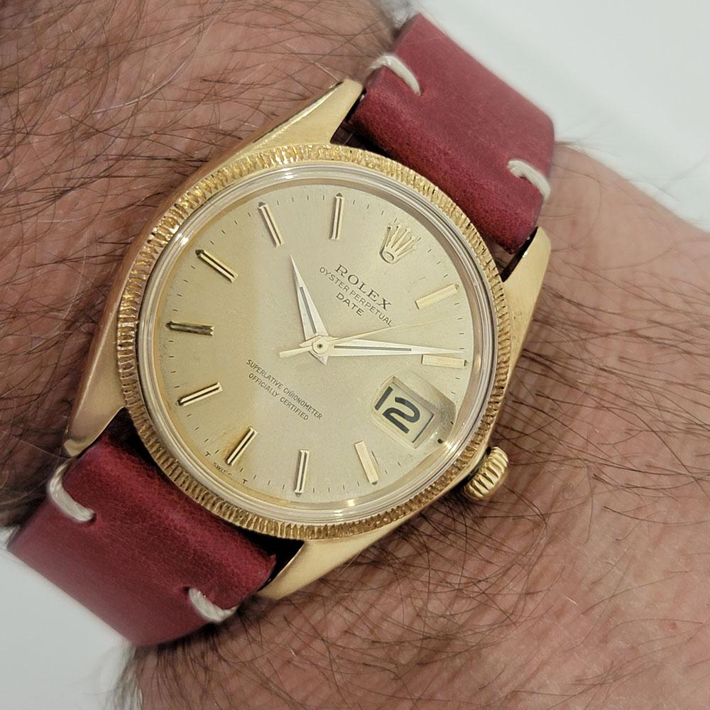 Mens Rolex Oyster Perpetual Date Ref 1503 18k Gold Automatic 1960s Rjc156r For Sale 5