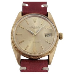 Mens Rolex Oyster Perpetual Date Ref 1503 18k Gold Automatic 1960s Rjc156r