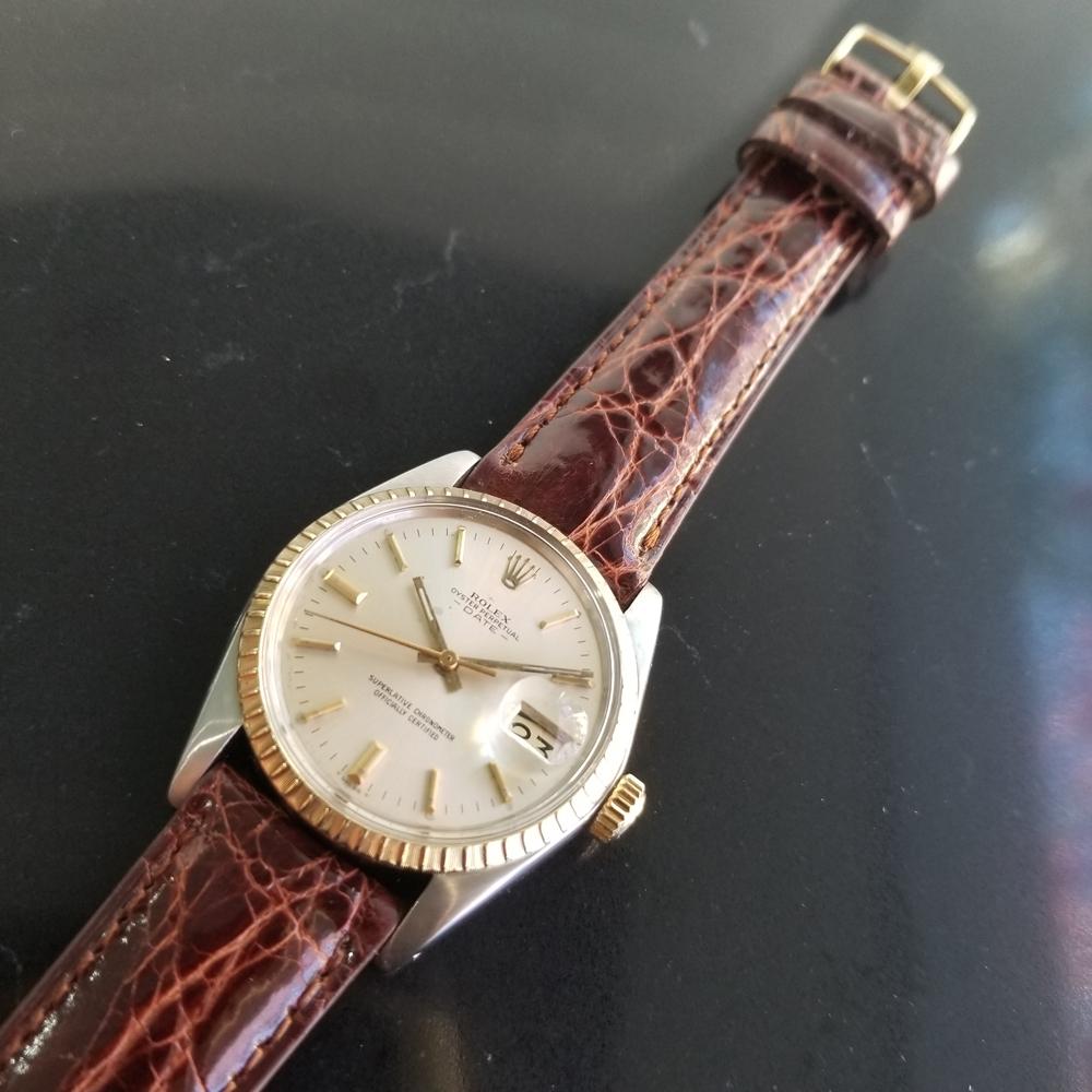 Men's Rolex Oyster Perpetual Date Ref.1500 Automatic, c.1960s Vintage RA148 In Excellent Condition In Beverly Hills, CA