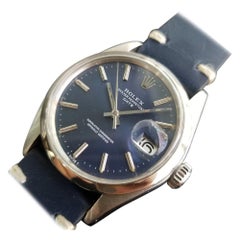 Vintage Men's Rolex Oyster Perpetual Date Ref.1500 Automatic, c.1970s Swiss RA120BLU