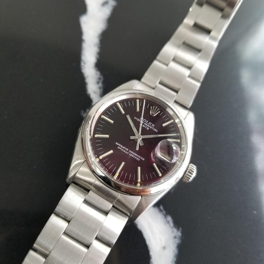 Mens Rolex Oyster Perpetual Date Ref.1501 Automatic c.1960s Vintage RA111 In Excellent Condition In Beverly Hills, CA