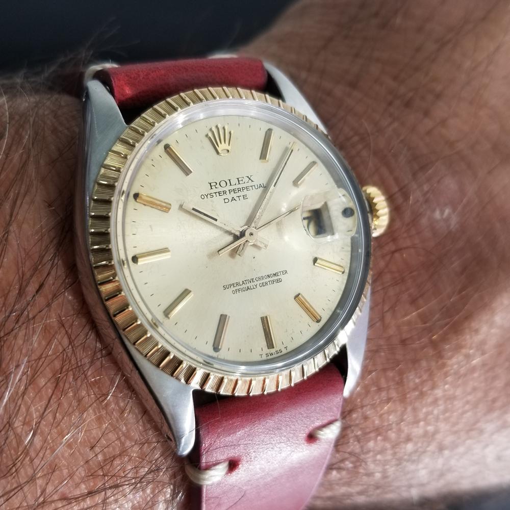 Men's Rolex Oyster Perpetual Date Ref.1505 18k & SS Automatic, c.1970s RA136 8
