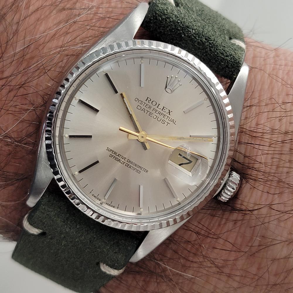 Mens Rolex Oyster Perpetual Datejust 16014 18k Gold SS Automatic 1970s RA332B 10