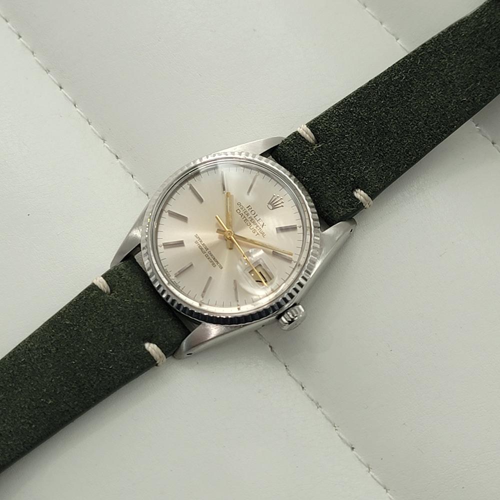 Mens Rolex Oyster Perpetual Datejust 16014 18k Gold SS Automatic 1970s RA332B 3