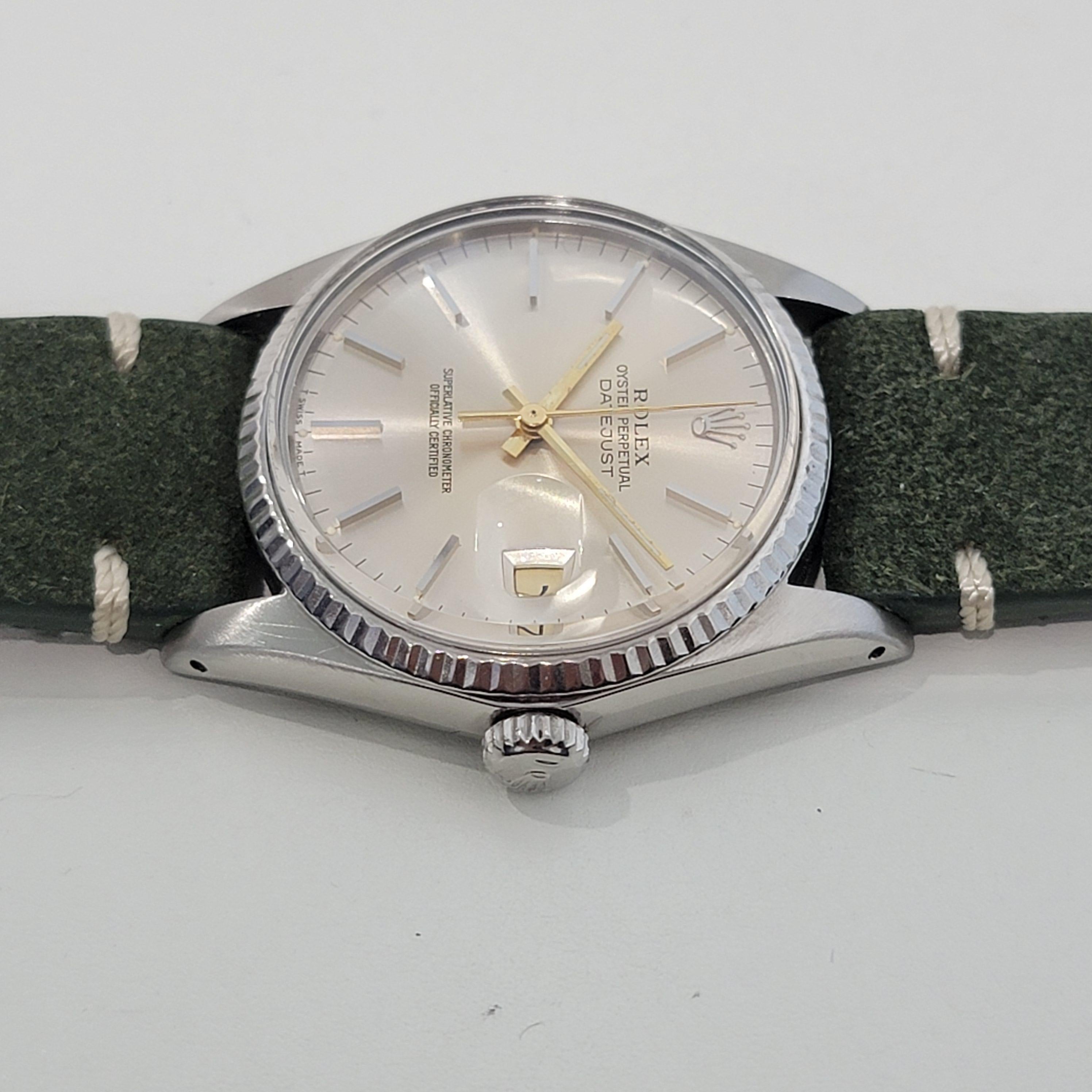 Mens Rolex Oyster Perpetual Datejust 16014 18k Gold SS Automatic 1970s RA332B 2