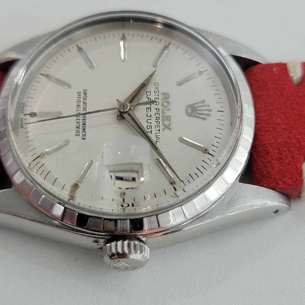 Mens Rolex Oyster Perpetual Datejust 6605 36mm Automatic 1950s Swiss RA198R For Sale 1