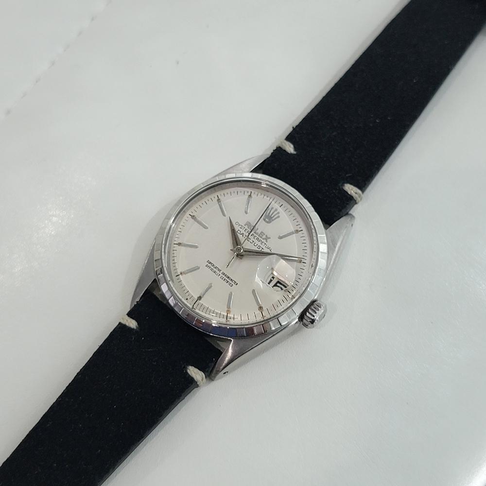 Men's Mens Rolex Oyster Perpetual Datejust Ref 6605 36mm Automatic 1950s Vintage RA198 For Sale