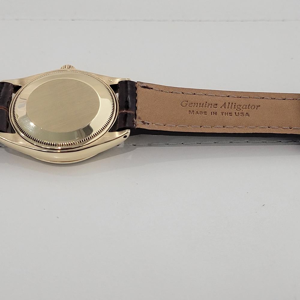 Mens Rolex Oyster Perpetual Ref 1002 34mm 14k Gold Automatic 1960s Swiss RA422B 6