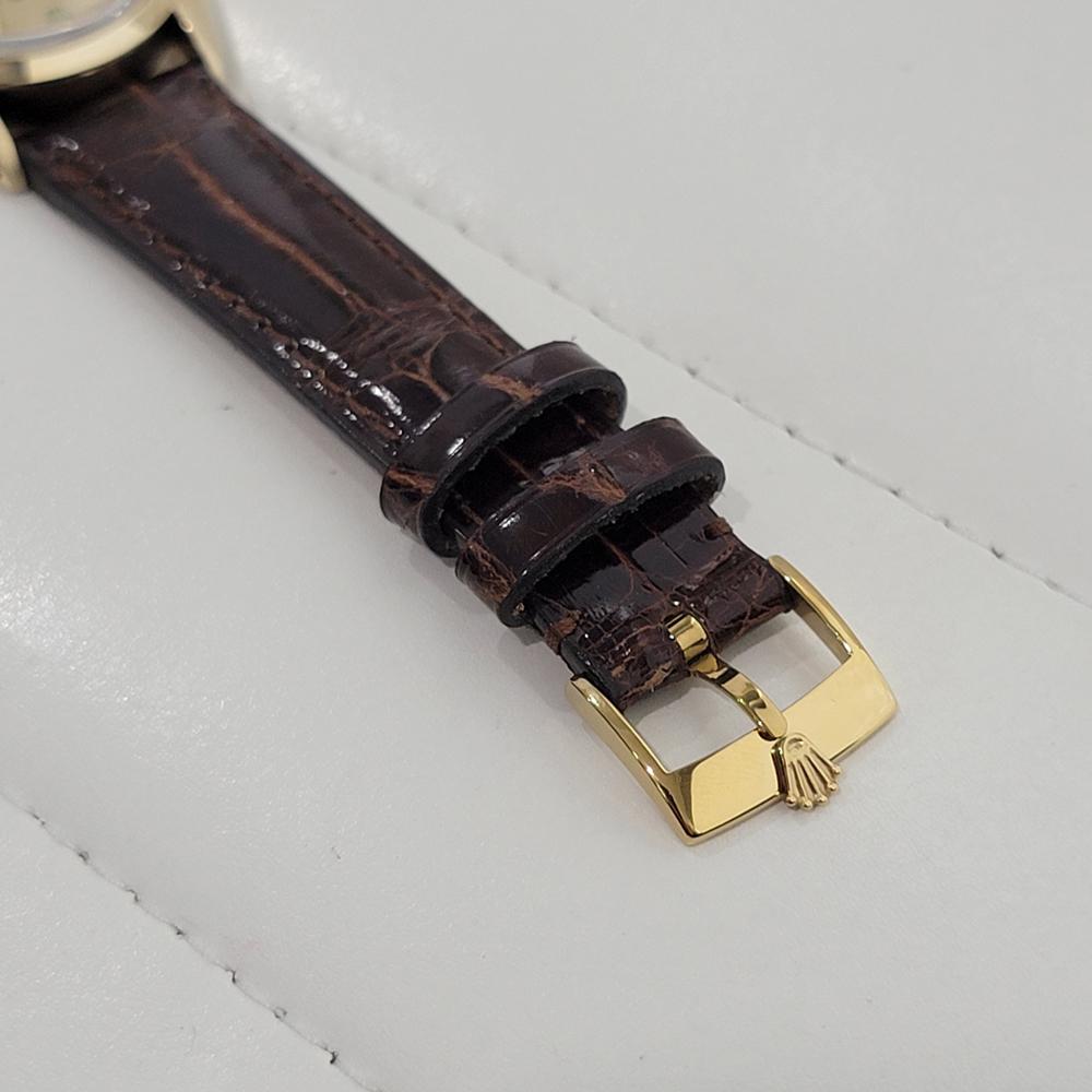 Mens Rolex Oyster Perpetual Ref 1002 34mm 14k Gold Automatic 1960s Swiss RA422B 4